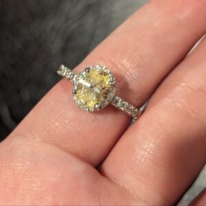 Fancy Yellow Halo Ring